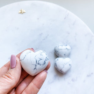 white howlite crystal stone healing heart meditation stone australia