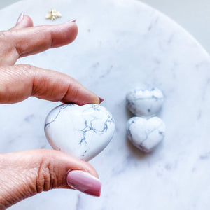 white howlite crystal stone healing heart meditation stone australia