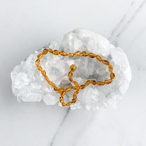 s1181 natural baltic amber teething necklace baby toddler australia.Natural teething toys amber necklace beads australia.Crystals australia.gemrox sydney 1