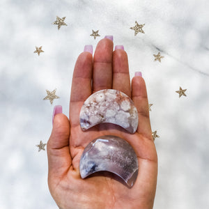 s1185 flower agate crystal moon crescent shaped stones australia.flower agate moon stone australia.crystals australia.gemrox sydney 1