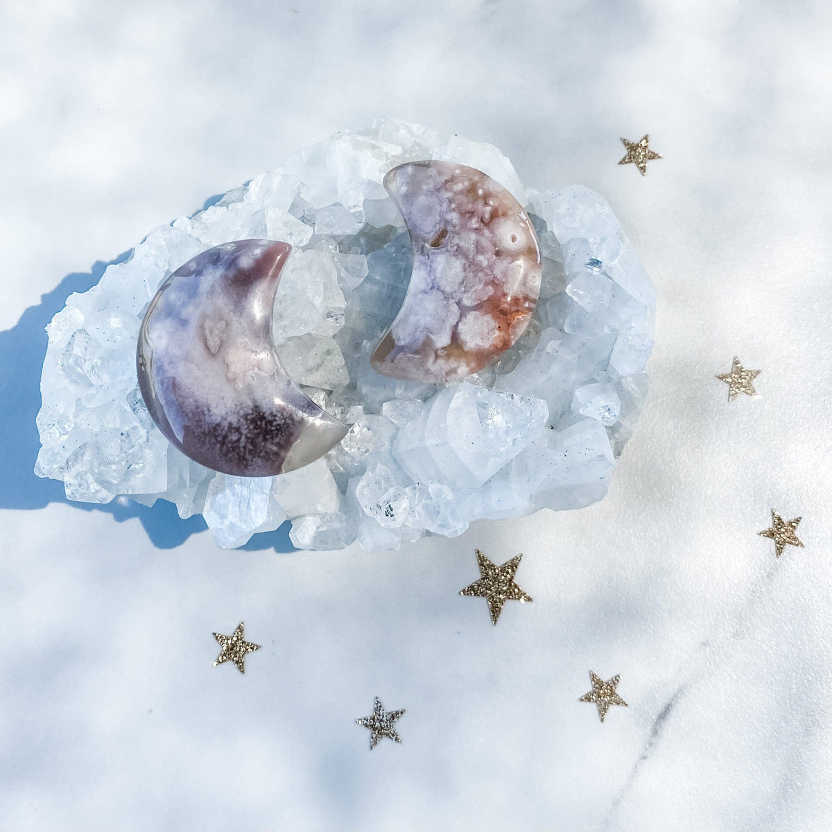 s1185 flower agate crystal moon crescent shaped stones australia.flower agate moon stone australia.crystals australia.gemrox sydney 1