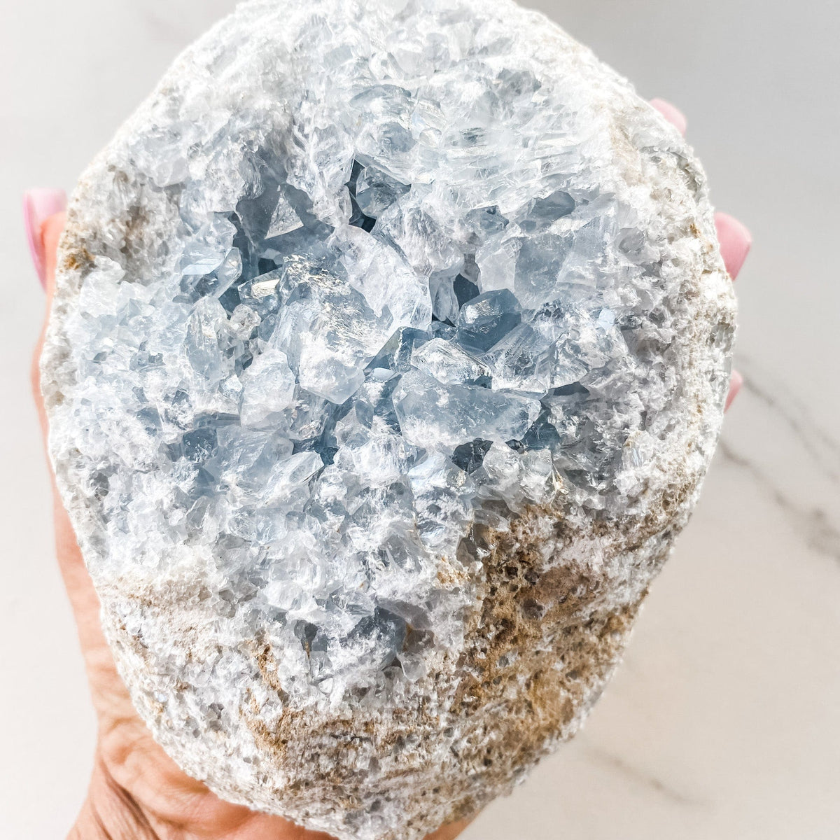 s1244 celestite crystal egg shaped cluster geode australia.crystal blue celestite cluster geode australia.crystals australia gemrox sydney 1
