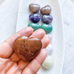 goldstone crystal healing heart gift australia