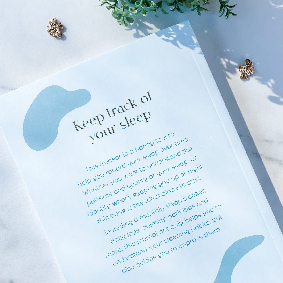 Crystals and Sleep Tracker Journal Set