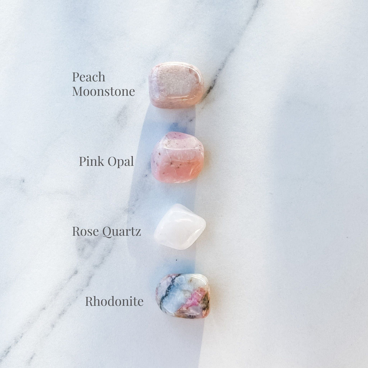 s1286 pink power set of 4 pink crystals heart chakra crystal kit australia.pink crystal heart chakra set australia.heart chakra set of 4 tumbled stones.crystal kits australia.gemrox sydney 1