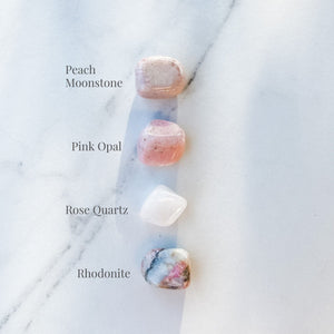 s1286 pink power set of 4 pink crystals heart chakra crystal kit australia.pink crystal heart chakra set australia.heart chakra set of 4 tumbled stones.crystal kits australia.gemrox sydney 1