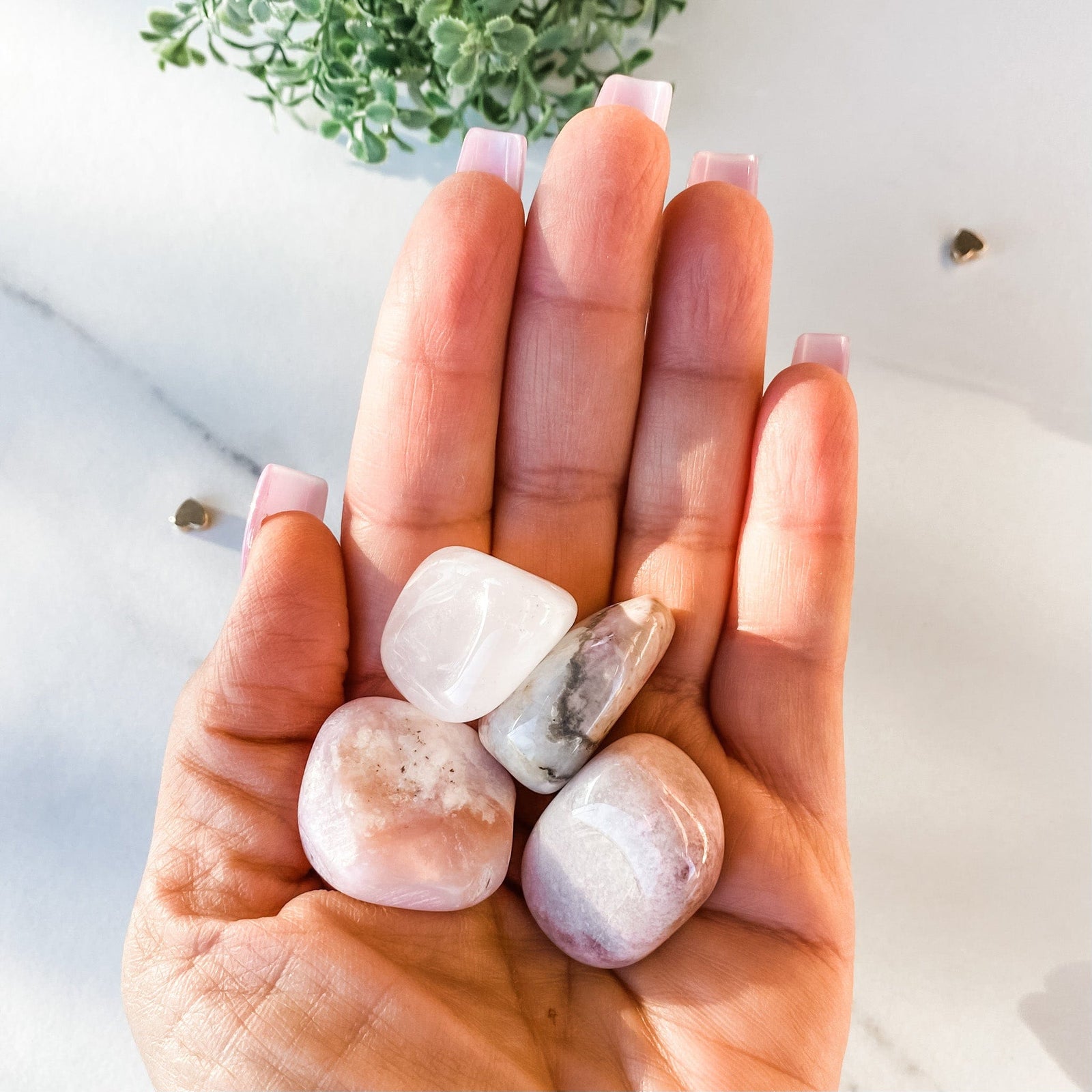 s1286 pink power set of 4 pink crystals heart chakra crystal kit australia.pink crystal heart chakra set australia.heart chakra set of 4 tumbled stones.crystal kits australia.gemrox sydney 1