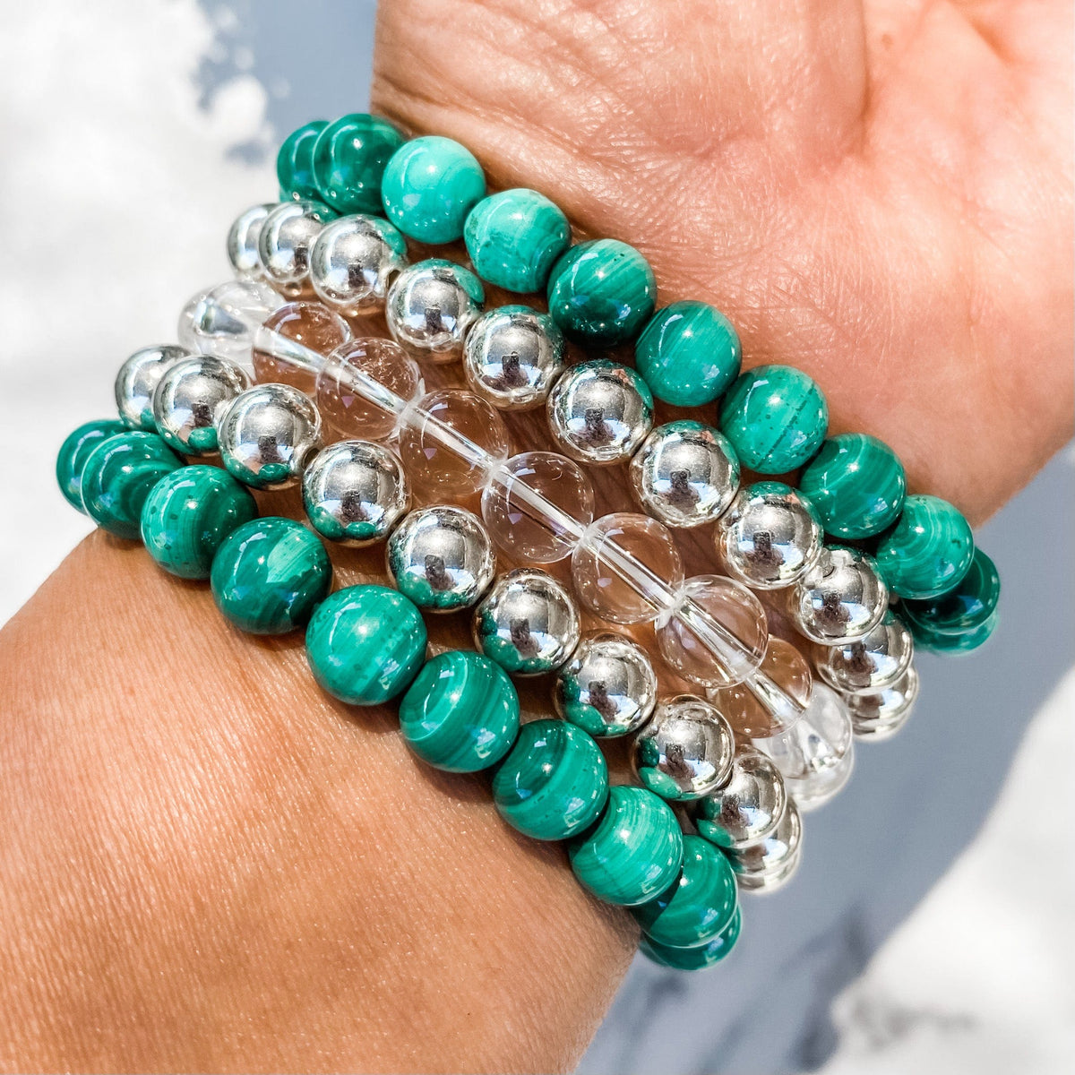 s1364 malachite crystal stone stretch elastic beaded 8mm bracelet australia. malachite bracelet australia.gemrox sydney 1