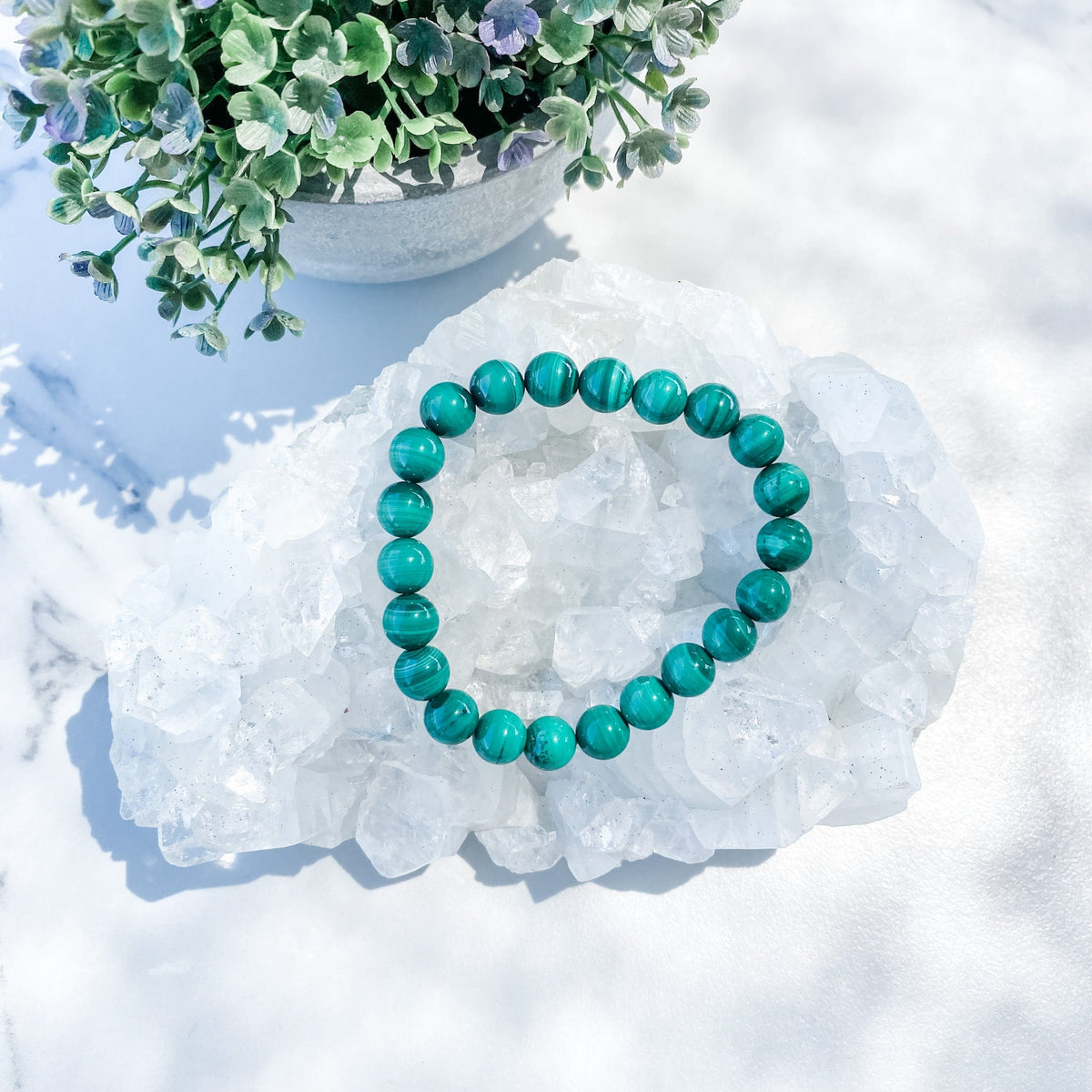 s1364 malachite crystal stone stretch elastic beaded 8mm bracelet australia. malachite bracelet australia.gemrox sydney 1