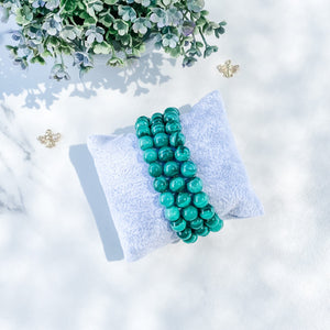 s1364 malachite crystal stone stretch elastic beaded 8mm bracelet australia. malachite bracelet australia.gemrox sydney 1