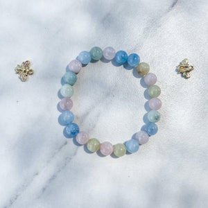 s1366 morganite aquamarine heliodor crystal beaded 8mm stone stretch elastic healing bracelet australia gemrox sydney 1