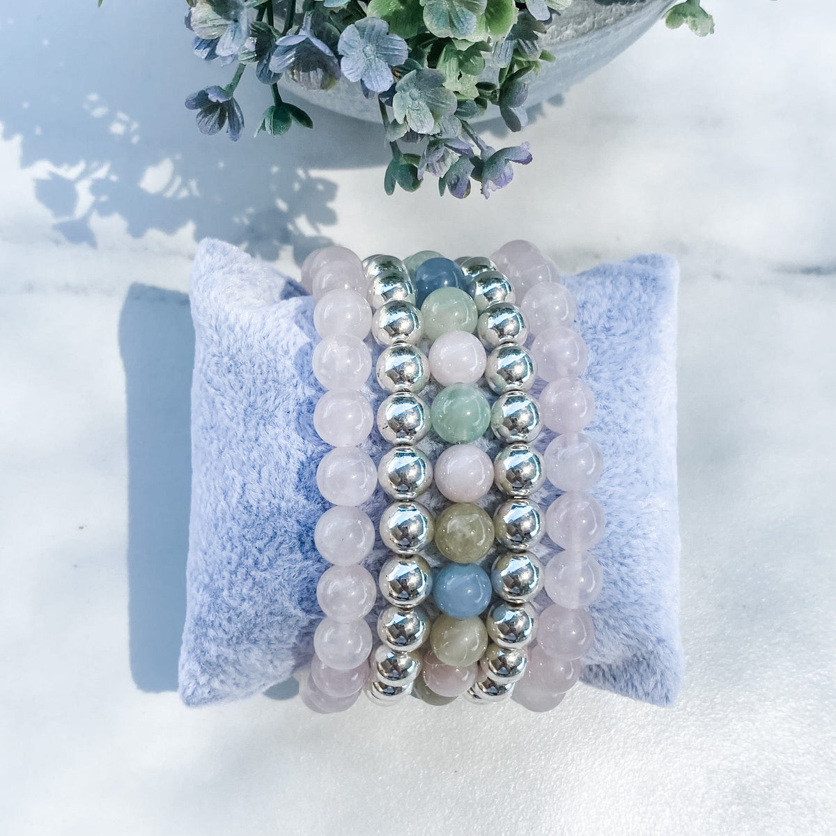 s1366 morganite aquamarine heliodor crystal beaded 8mm stone stretch elastic healing bracelet australia gemrox sydney 1