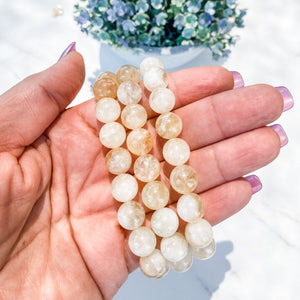 s1367 natural citrine crystal beaded stone stretch elastic healing bracelet australia gemrox sydney 1