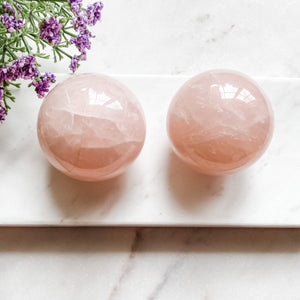 rose quartz crystal ball sphere healing stone australia
