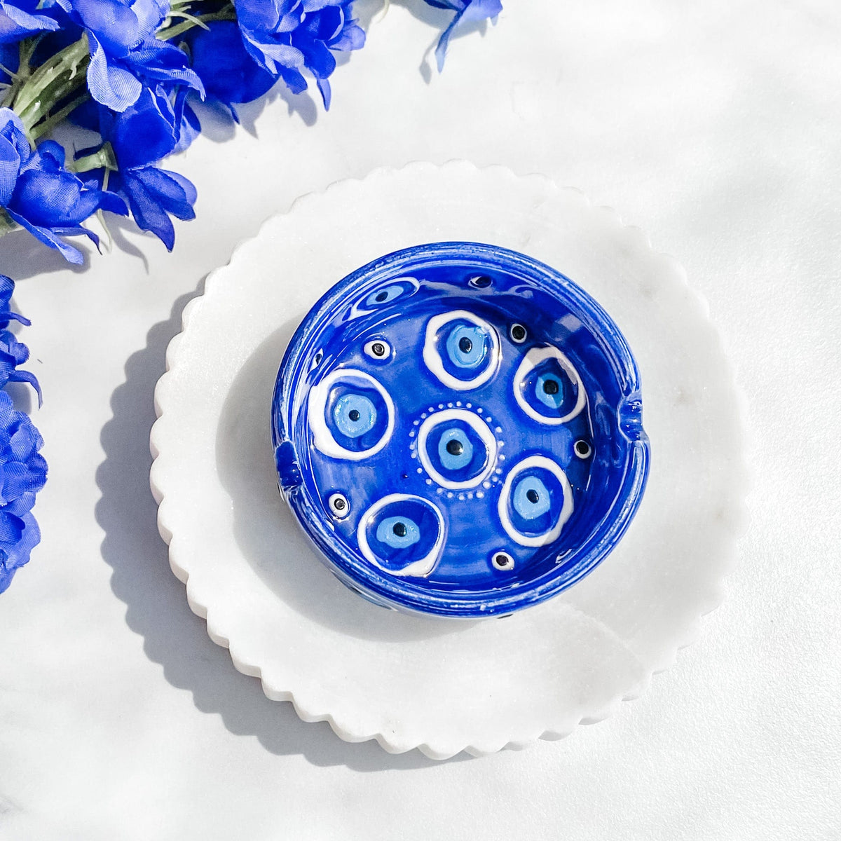 s1459 turkish evil eye ceramic hand made hand painted ash tray australia gemrox sydney 1