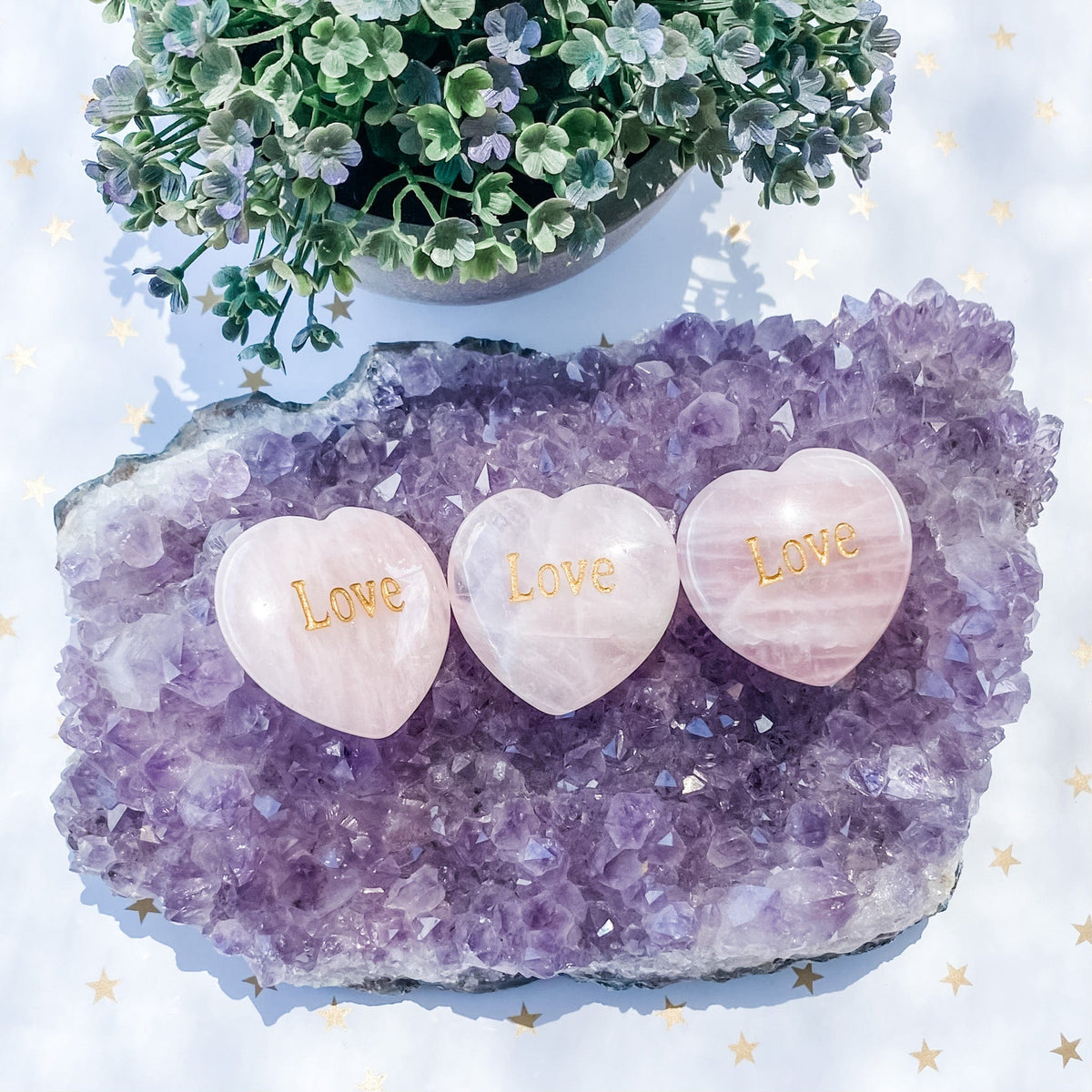 s1462 rose quartz crystal heart with engraved gold love word austalia. rose quartz engraved love crystal stone australia.gemrox sydney 1