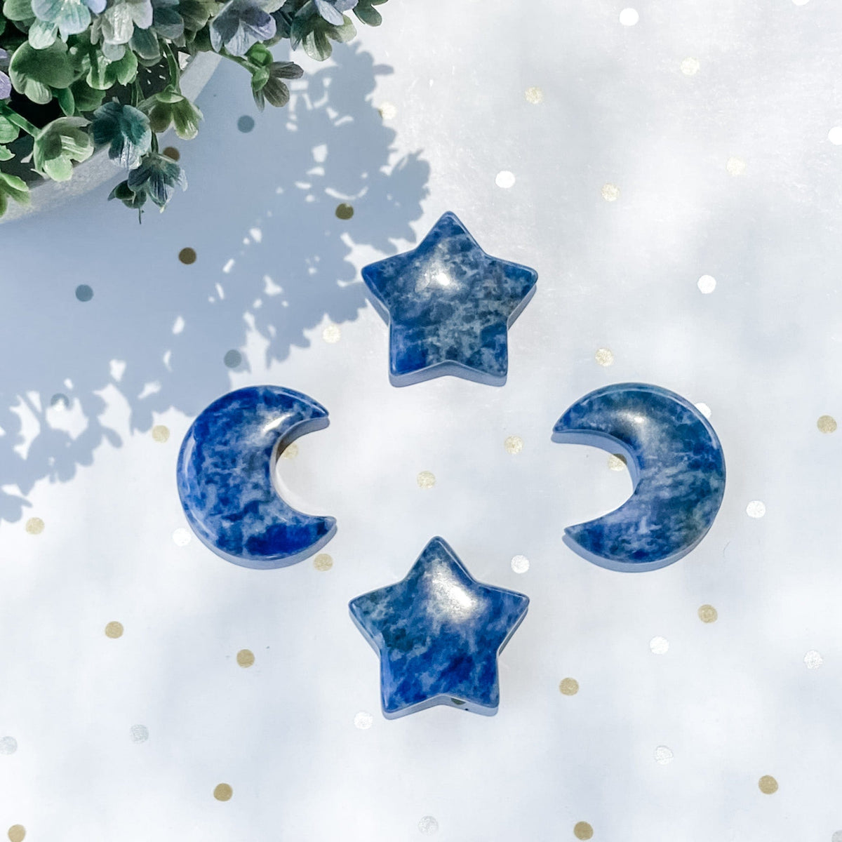 s1465 sodalite moon and star shaped crystal carving set australia.sodalite moon shaped crystal sodalite star shaped crystal australia.gemrox sydney 1