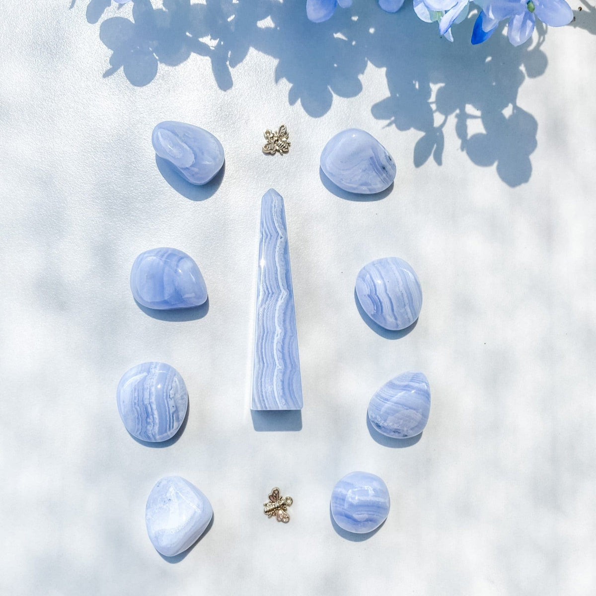 s1483 blue lace agate 2cm 3cm tumbled stones healing chakra stones australia. gemrox sydney 1