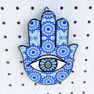 s1511 turkish evil eye hamsa hand 3 wall hanging glass medallion australia. evil eye hamsa hand home decor austalia. gemrox sydney 1