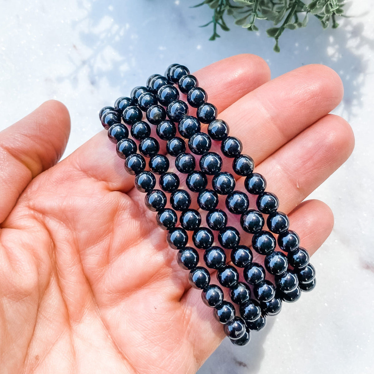 s1512 black tourmaline crystal 6mm beaded stone stretch elastic healing bracelet australia. black tourmaline crystal protection bracelet australia. gemrox sydney 1