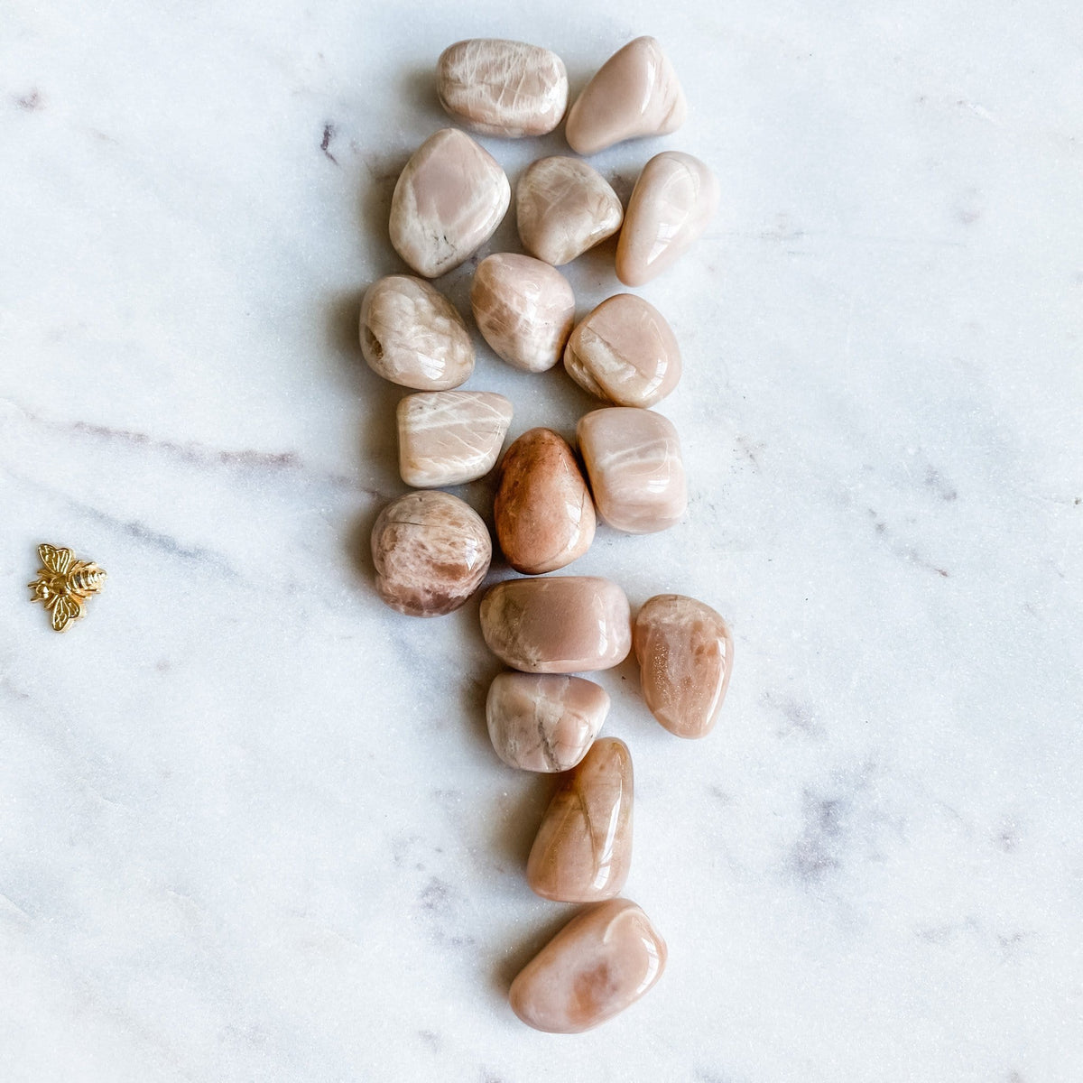 peach moonstone crystal tumbled stone healing stone australia