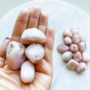 pink opal crystal tumbled stone healing chakra australia