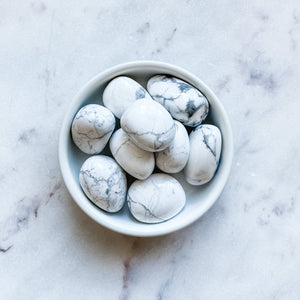 white howlite crystal tumbled healing stone australia