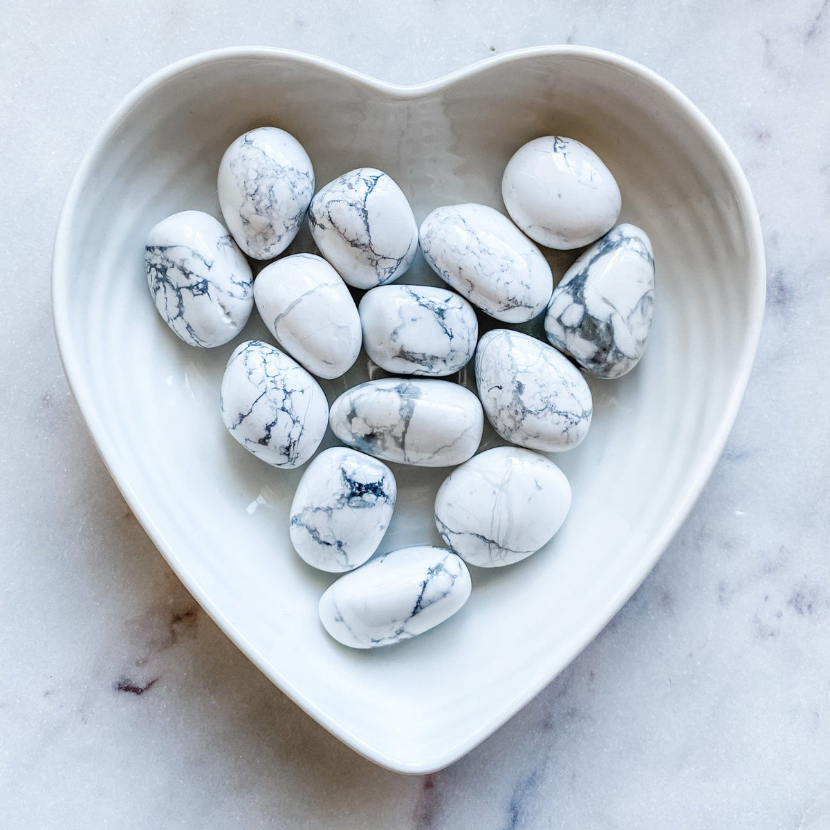white howlite crystal tumbled healing stone australia