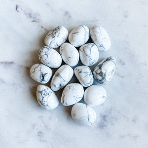 white howlite crystal tumbled healing stone australia