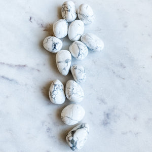 white howlite crystal tumbled healing stone australia