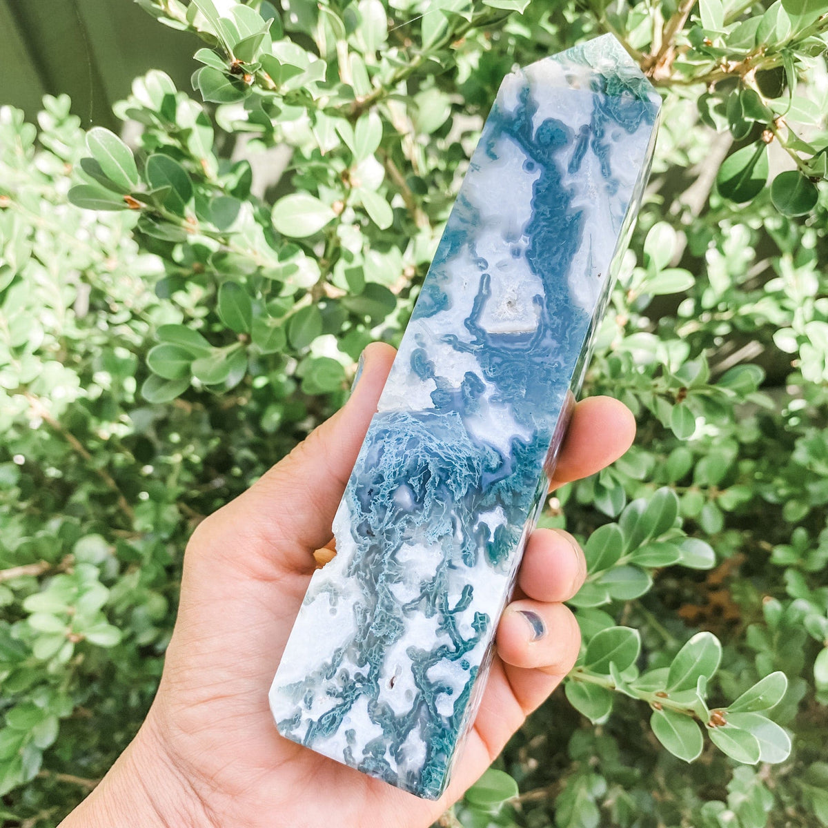 s1607 moss agate crystal tower generator australia. moss agate green crystal tower with druzy australia. gemrox sydney 1