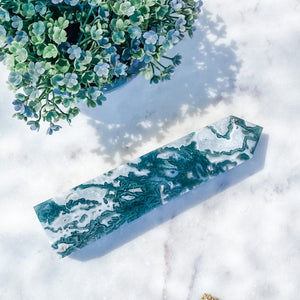 s1607 moss agate crystal tower generator australia. moss agate green crystal tower with druzy australia. gemrox sydney 1