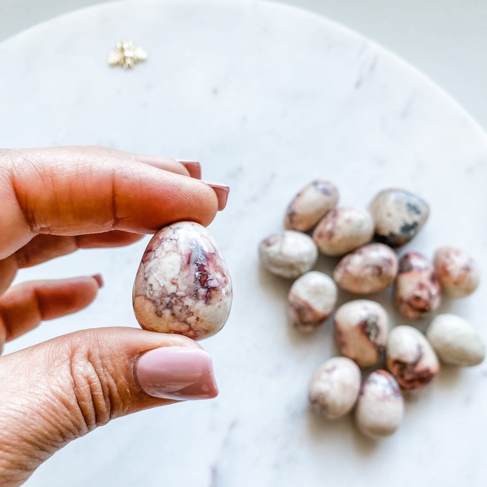 pink jasper crystal healing tumbled stone australia