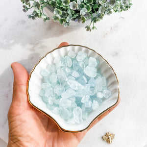 s1641 aquamarine crystal chips raw fragmments stones australia. aquamarine crystal chip bulk wholesale pack australia. gemrox sydney 1