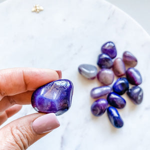 Agate Purple Tumbled Stone