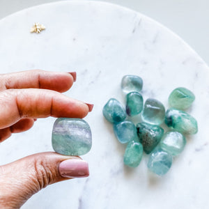 fluorite crystal tumbled stone australia