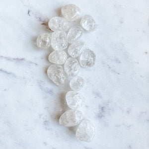 clear quartz crackled crystal tumbled stone australia