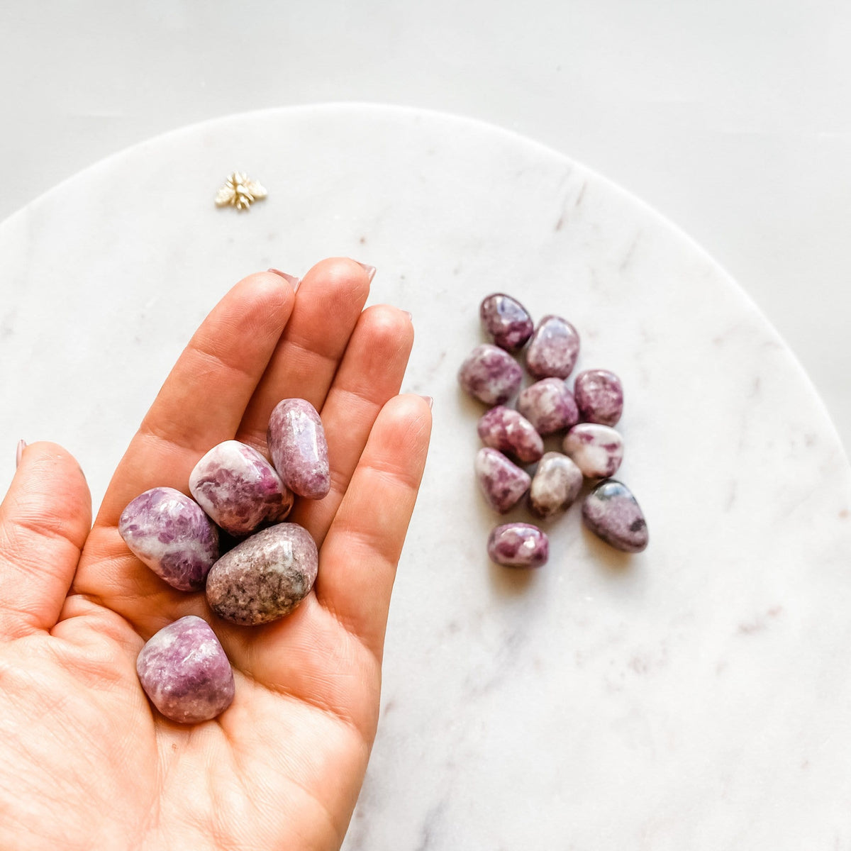 lepidolite crystal tumbled healing stone australia