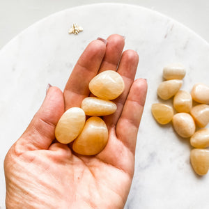 orange calcite crystal healing tumbled stone australia