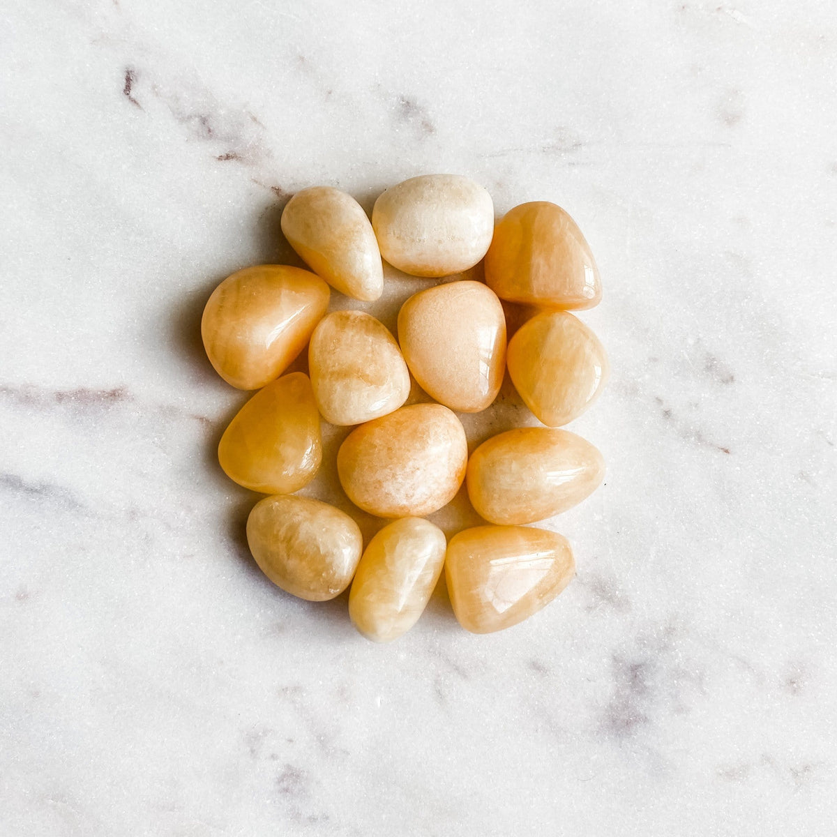 orange calcite crystal healing tumbled stone australia