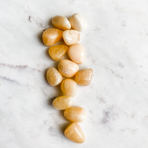 orange calcite crystal healing tumbled stone australia