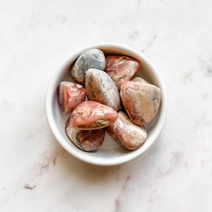 rhodochrosite crystal healing tumbled stone australia