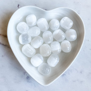 selenite crystal tumbled stone australia