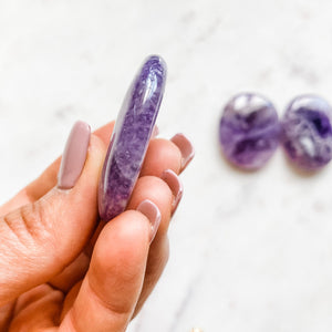 Amethyst crystal palmstone