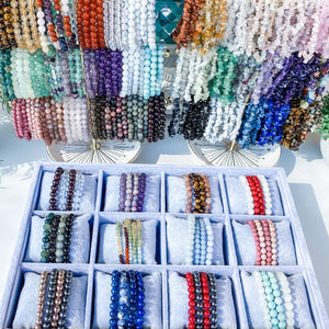 chakra mulit beaded stone stretch natural stone bracelet australia