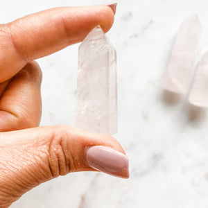 rose quartz crystal tower generator wand healing chakra love stone australia