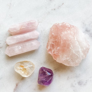 rose quartz crystal double terminated crystal wand point australia