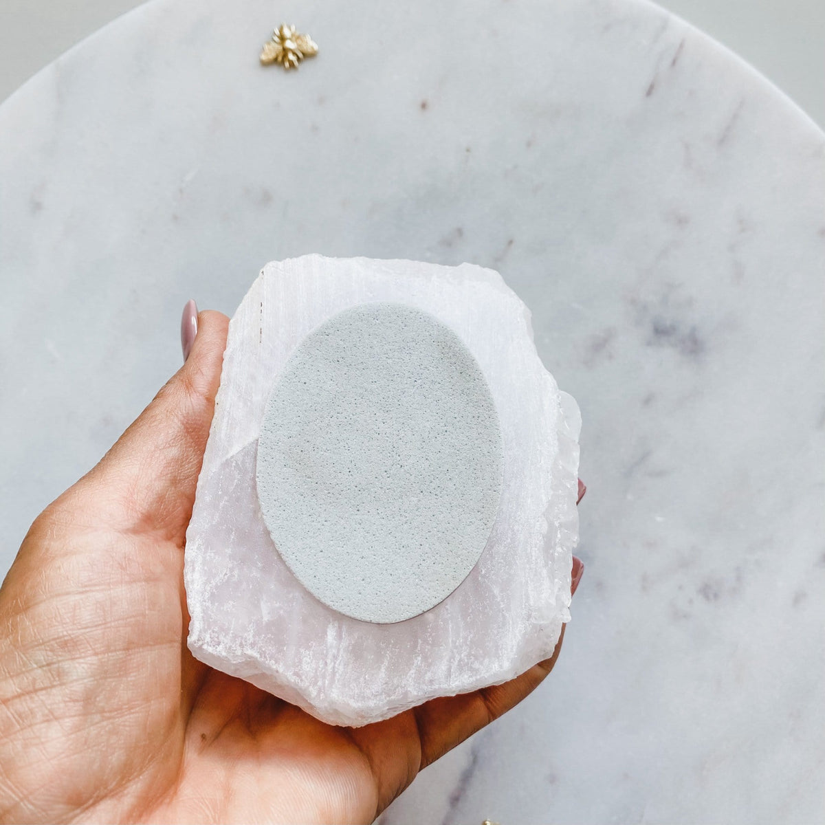 rose quartz crystal stone pink photo stand holder home decor australia