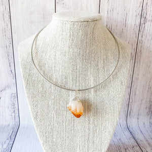 citrine crystal natural raw rough stone pendant Australia silver