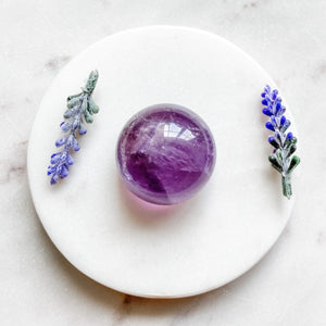 Amethyst crystal sphere